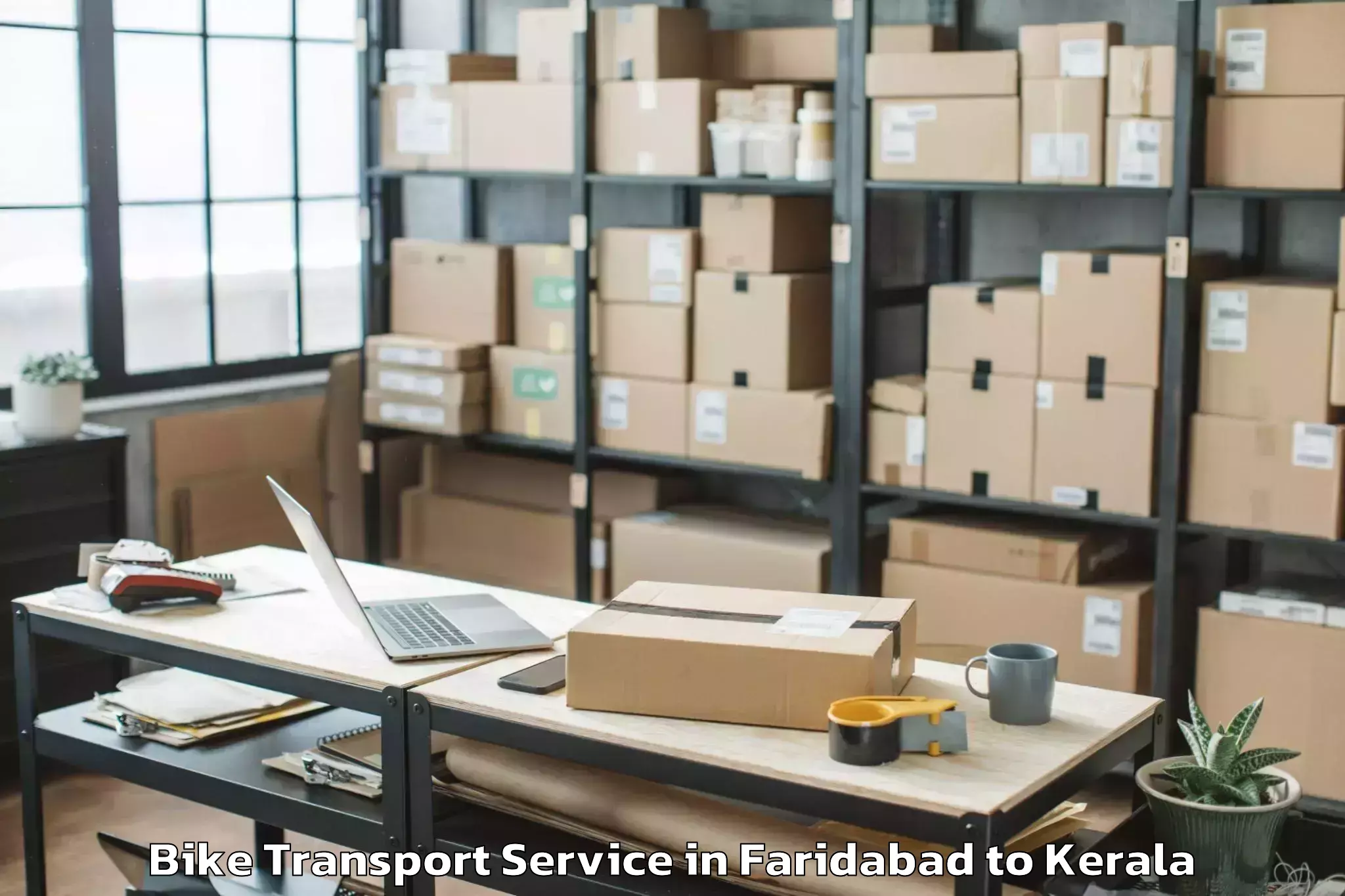 Top Faridabad to Kasaragod Bike Transport Available